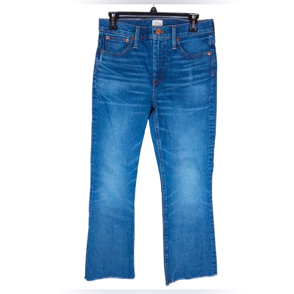 J. Crew High Rise Crop Flare with Raw Hem (29)